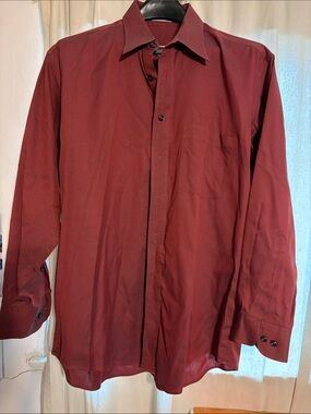 Joseph & Feiss Men's Dress Shirt in Wine Red